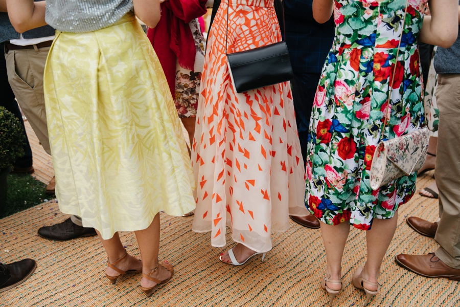 colourful skirts at wedding