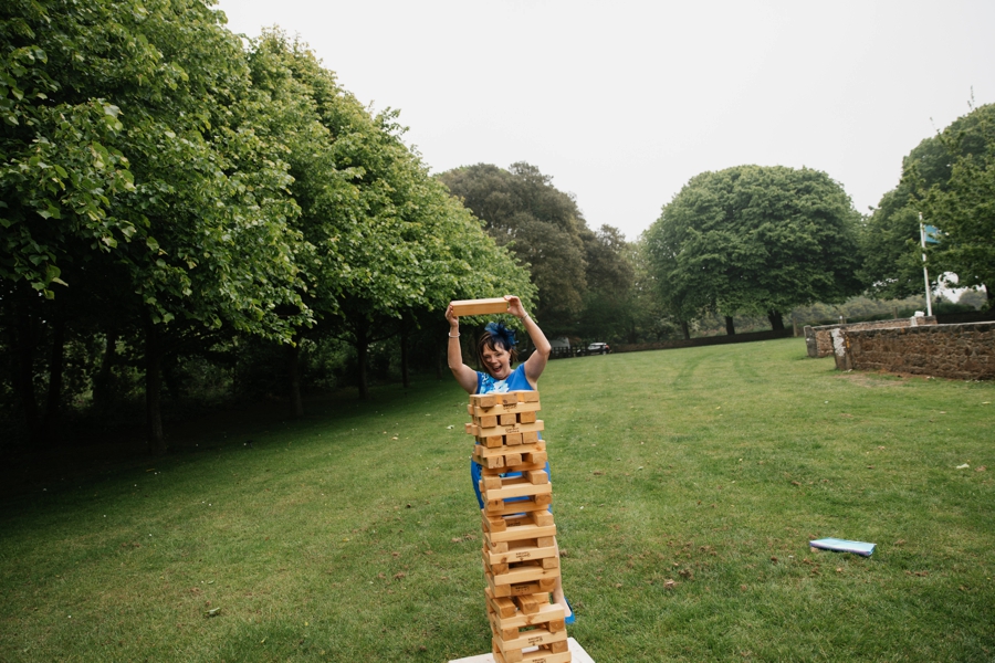 playing jenga