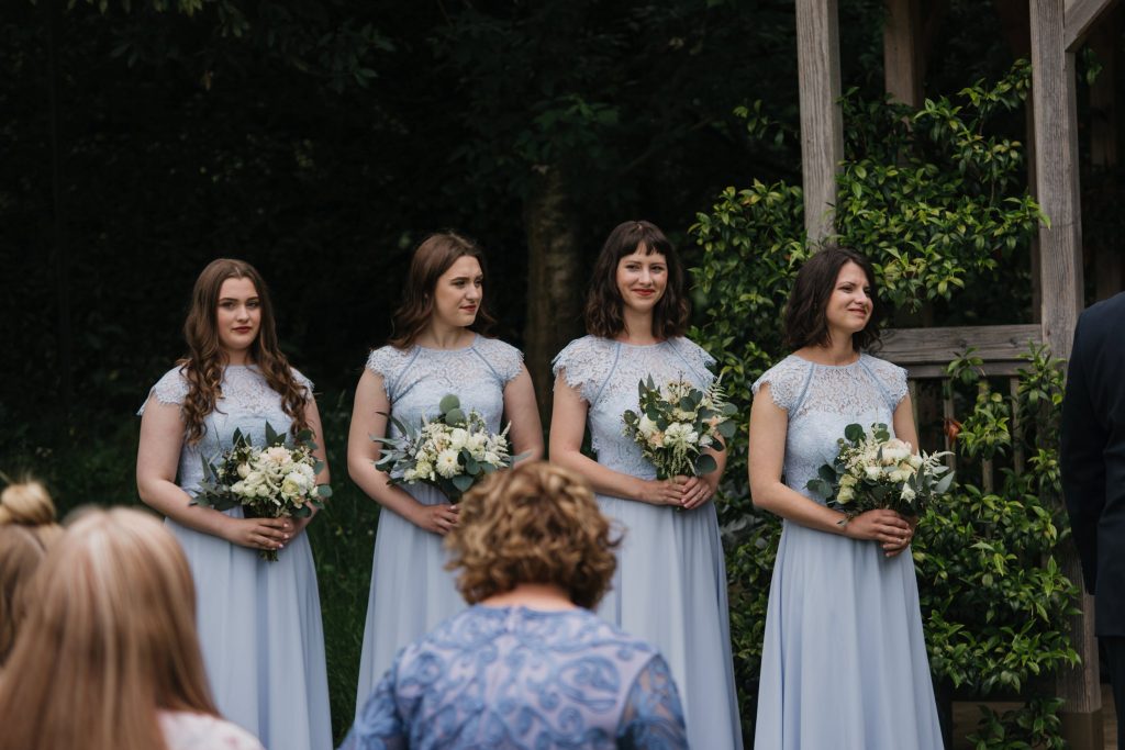 smiling bridesmaids
