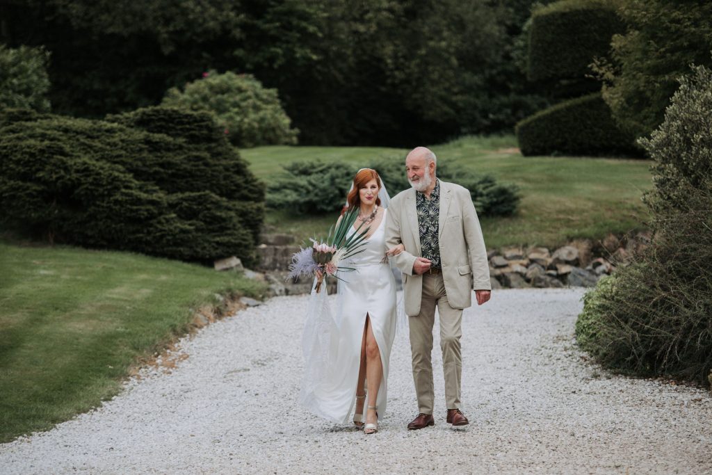 bride walking down aisle