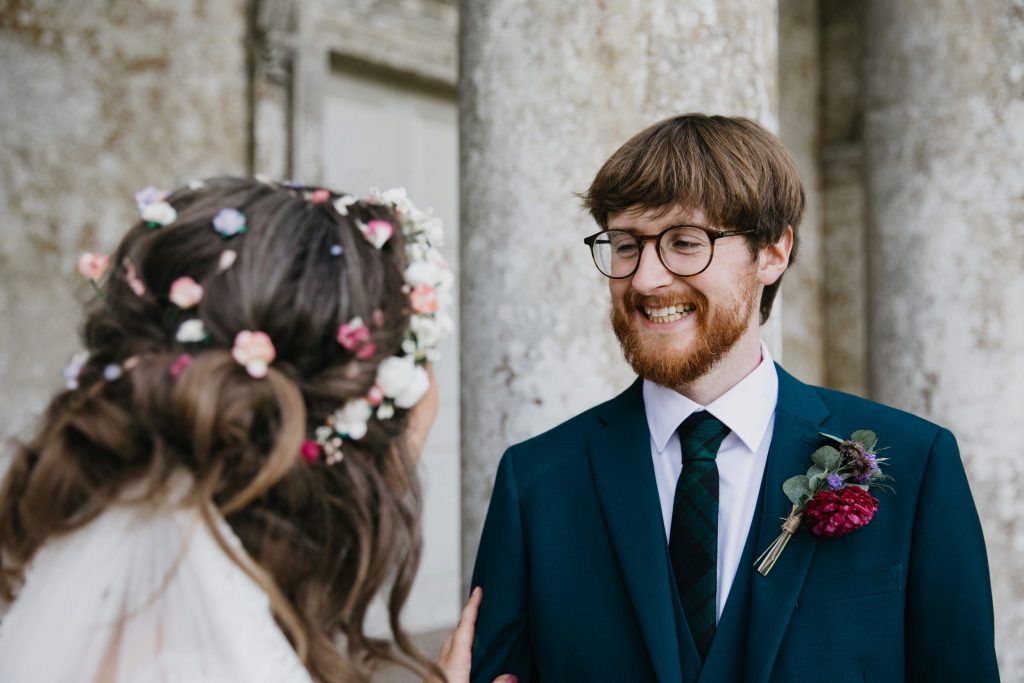 smiling groom