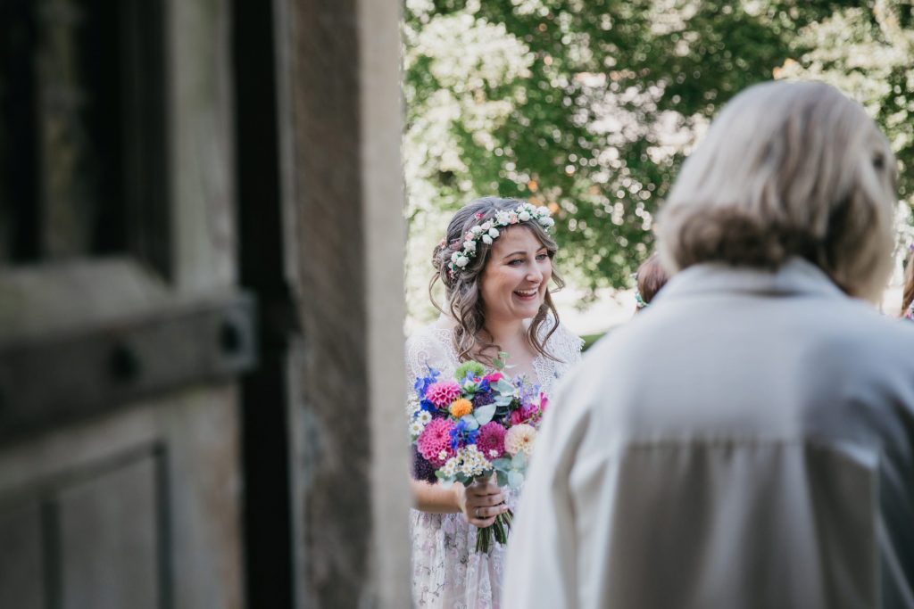 smiling bride