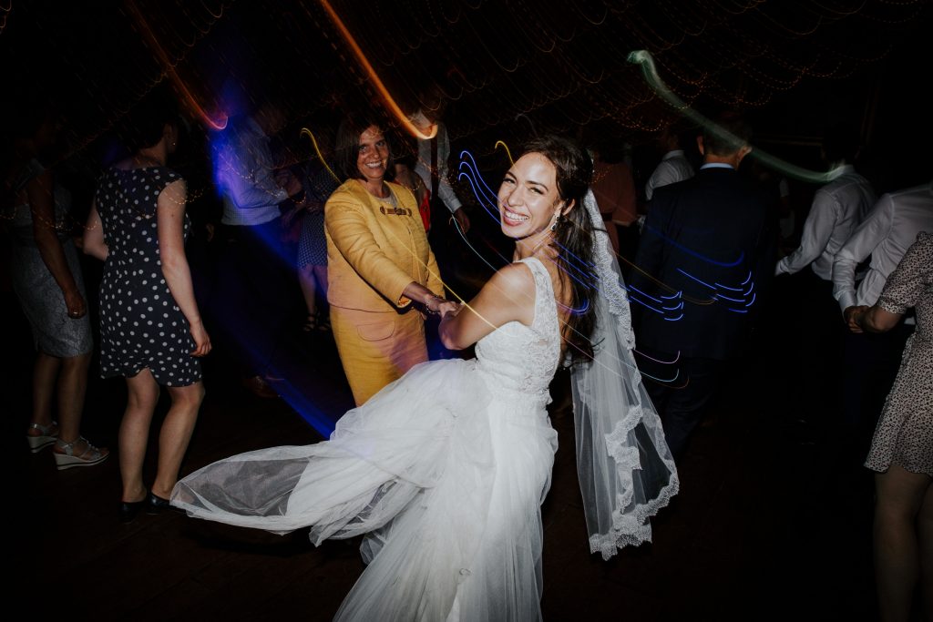 laughing bride