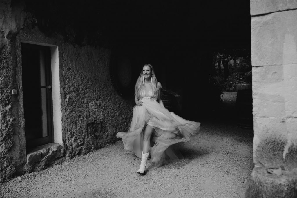 laughing bride
