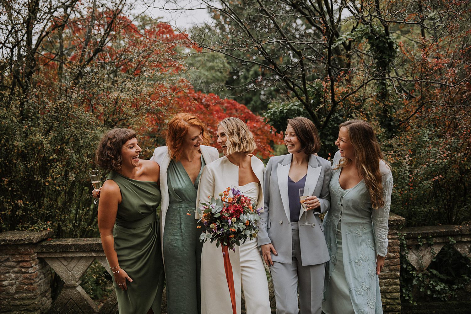 bride and bridesmaids