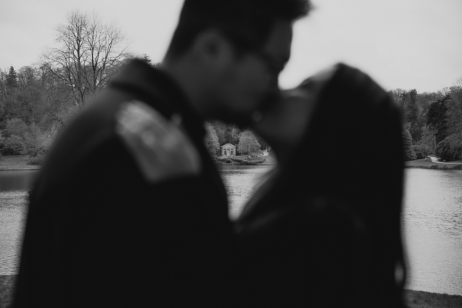 Surprise proposal photography at Stourhead