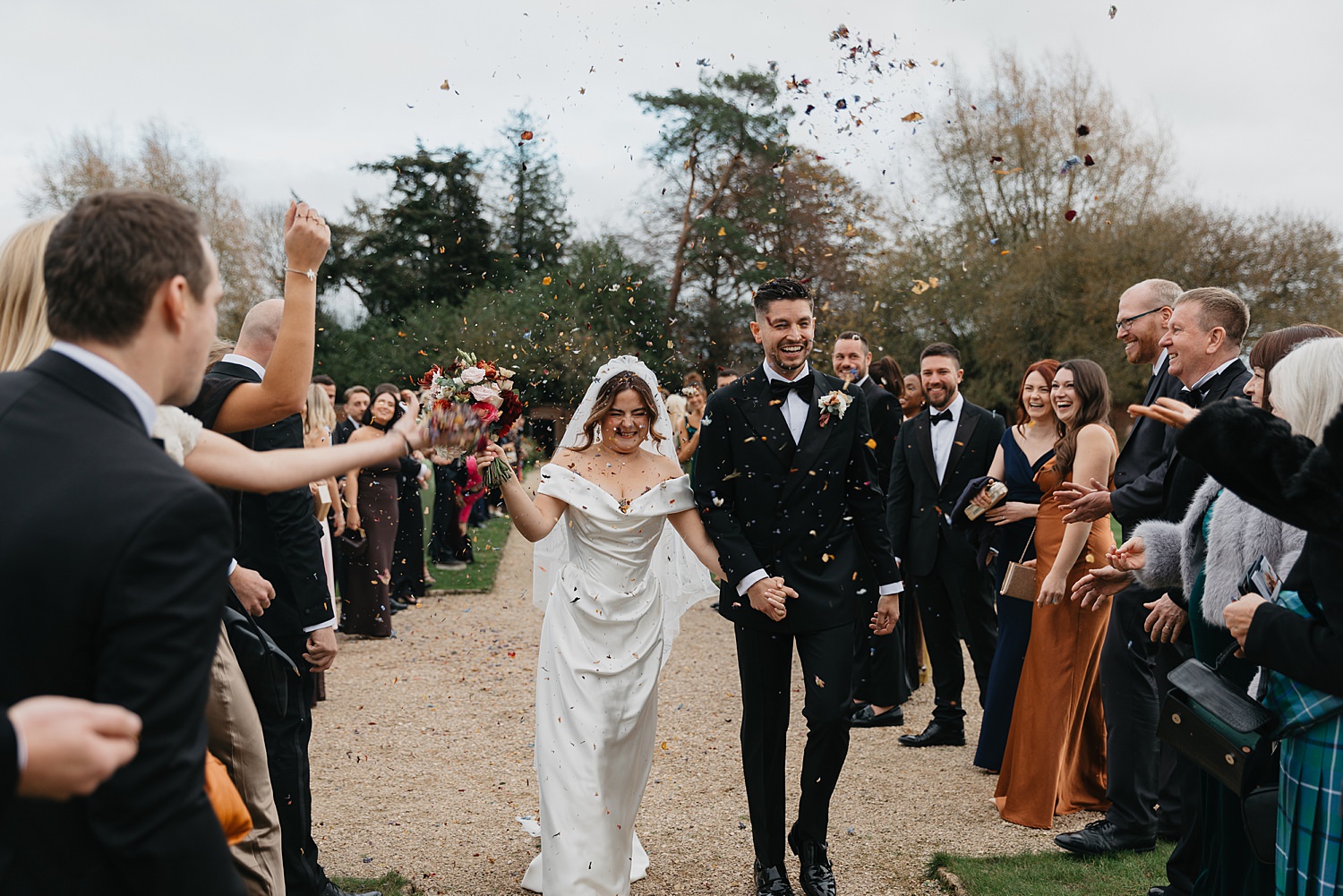 couple during confetti