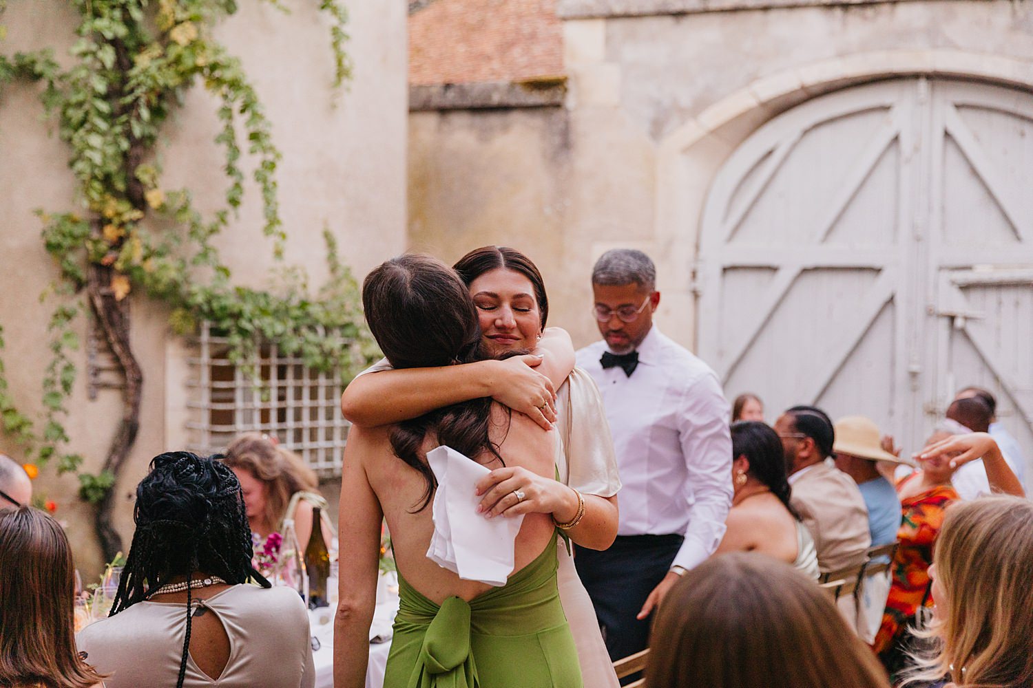 Romantic candlelit reception at Château de Thauvenay wedding