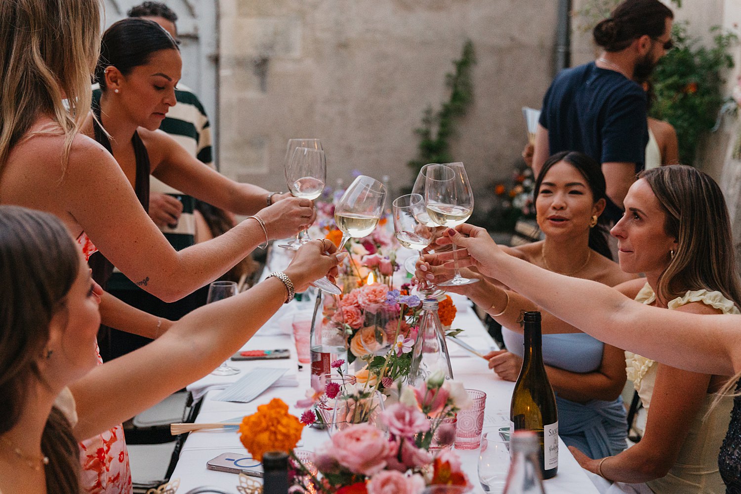 Romantic candlelit reception at Château de Thauvenay wedding