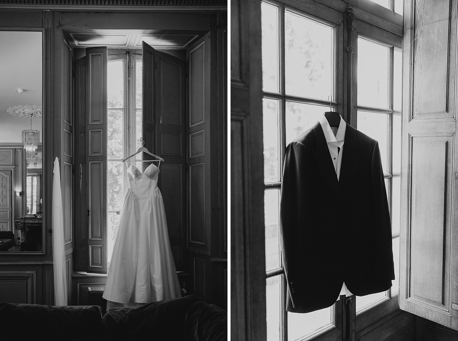 wedding outfits at Château de Thauvenay wedding in Sancerre France