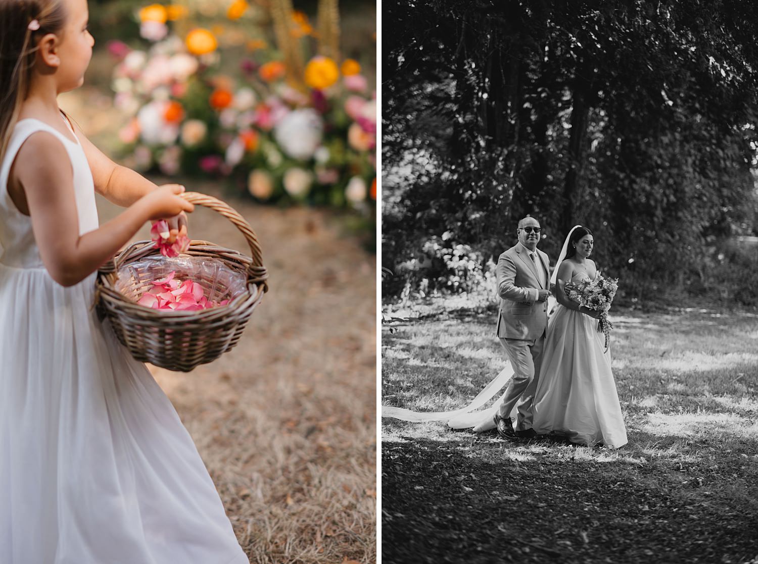 Outdoor ceremony at Château de Thauvenay wedding in Sancerre France