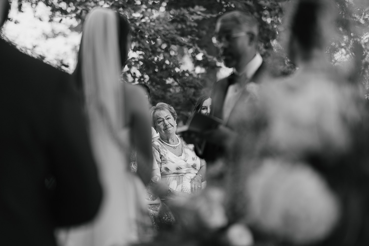 Guests seated for a destination wedding ceremony in Sancerre, France