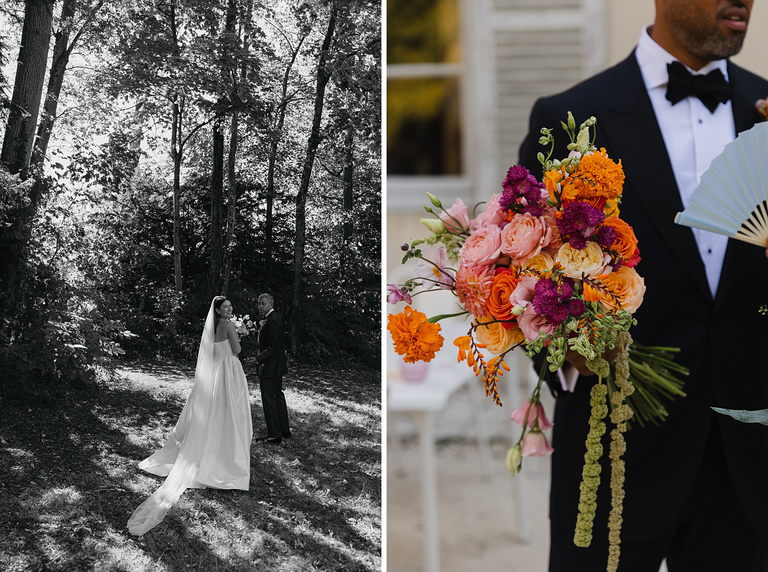 wedding details at a French countryside château wedding