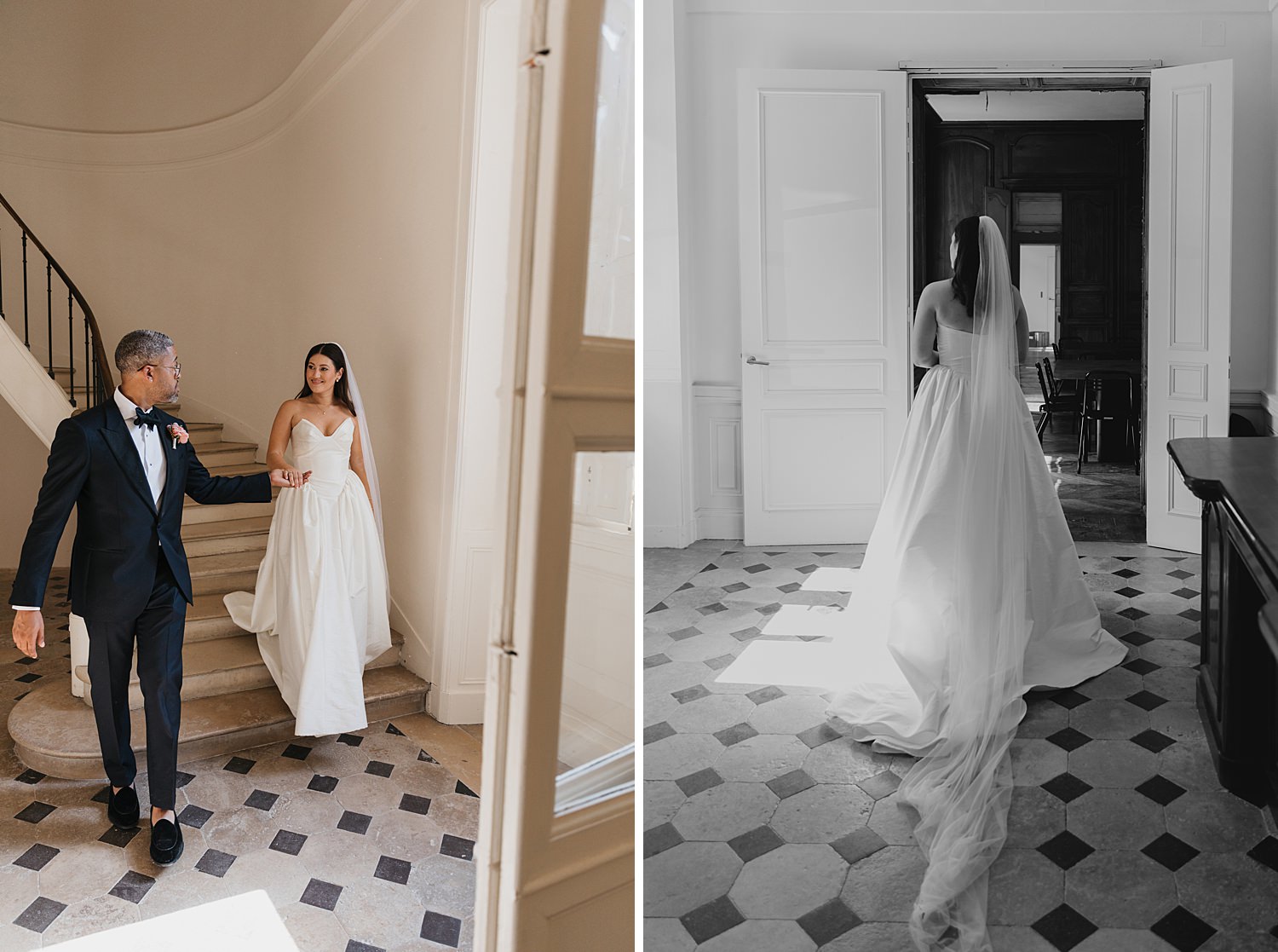 Romantic couple photos in Château de Thauvenay wedding