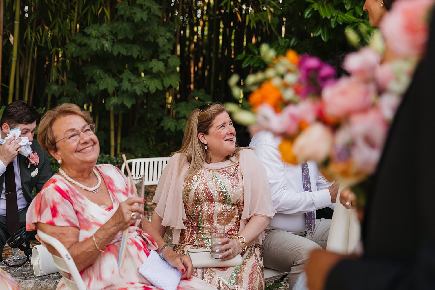 French château wedding cocktail hour in the Loire Valley